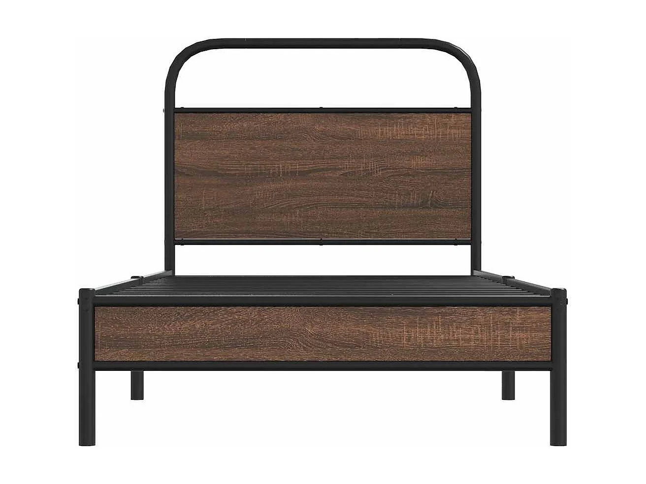 Bettgestell ohne Matratze 90x190 cm Braun Eichen-Optik