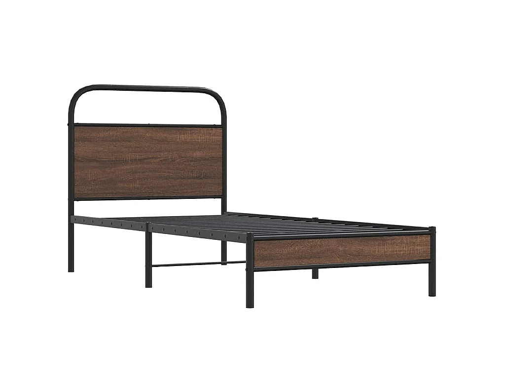 Giroletto senza Materasso Rovere Marrone 90x190cm in Truciolato