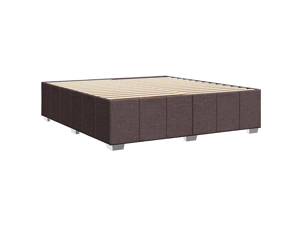 Bedframe zonder matras stof donkerbruin 180x200 cm