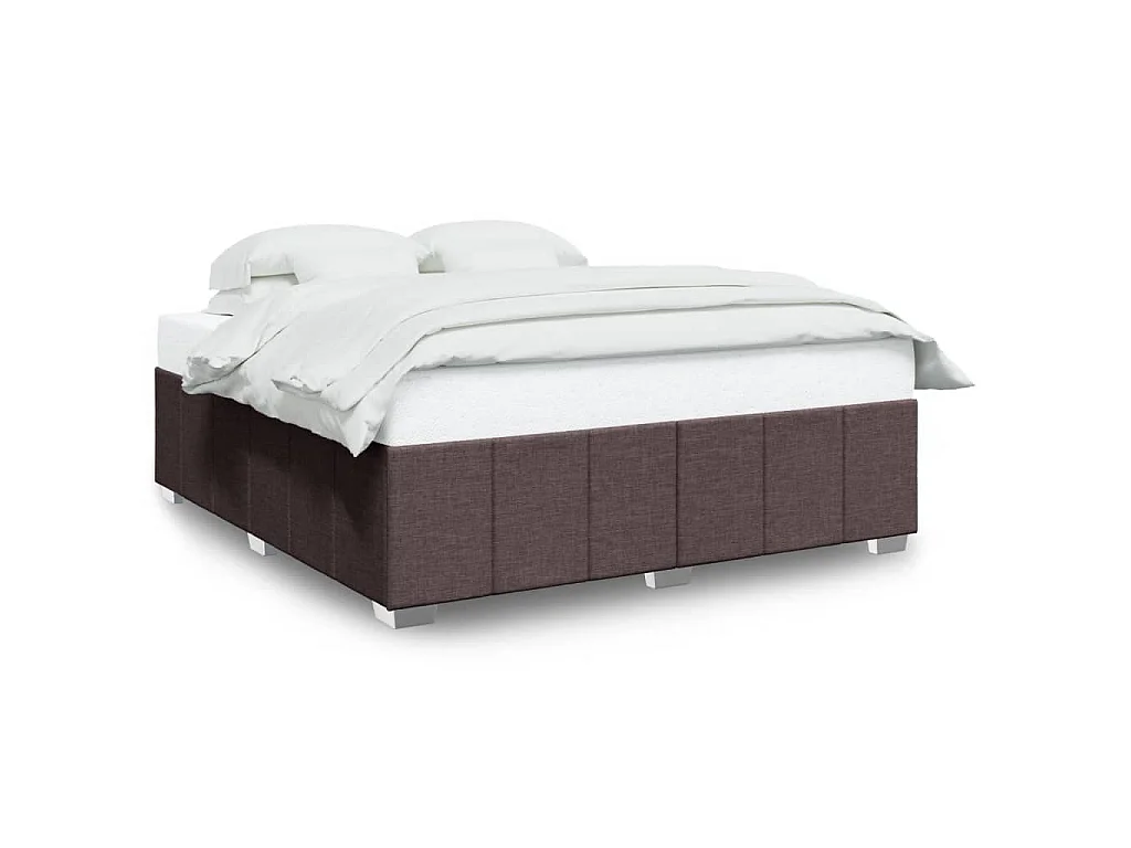 Bedframe zonder matras stof donkerbruin 180x200 cm