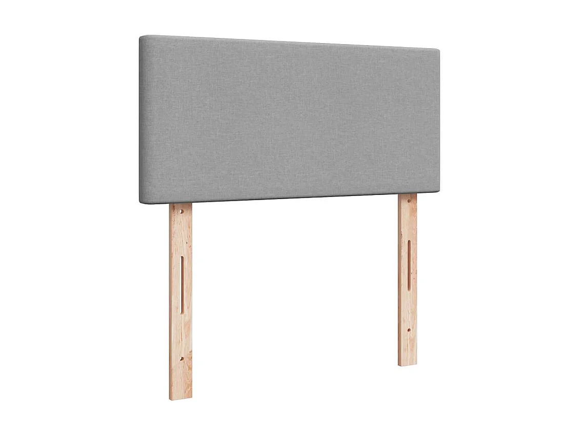 Ottoman bed met matras en LED's 100x200 cm stof lichtgrijs