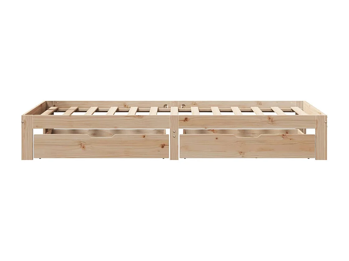 Giroletto con Cassetti 90x200 cm in Legno Massello di Pino