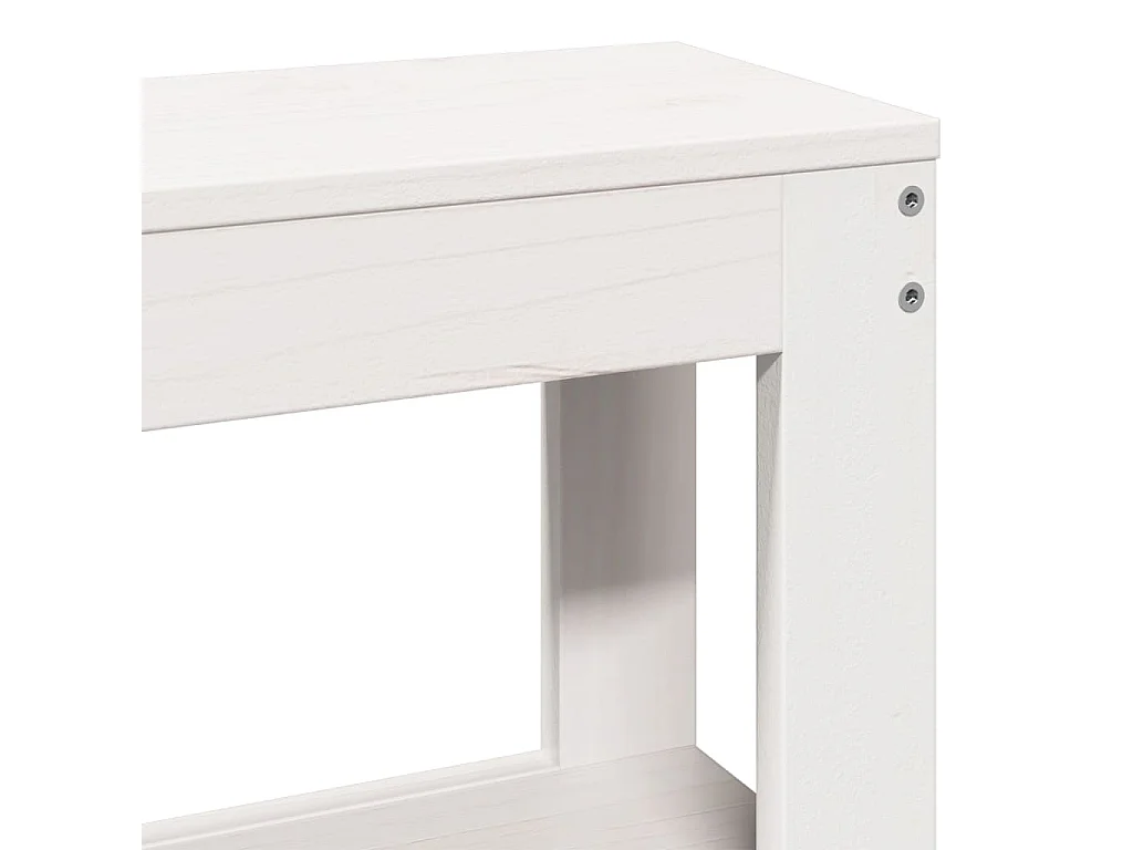 Cadre de lit sans matelas blanc 140x190 cm bois de pin massif