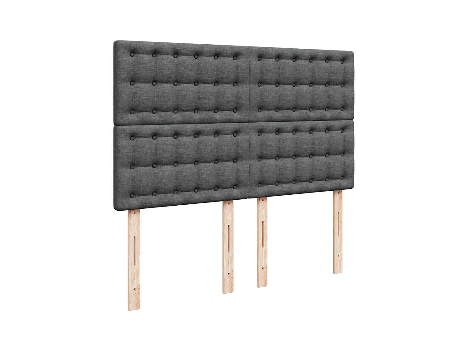 Ottoman-Bett mit Matratze & LEDs Dunkelgrau 140x190 cm Stoff