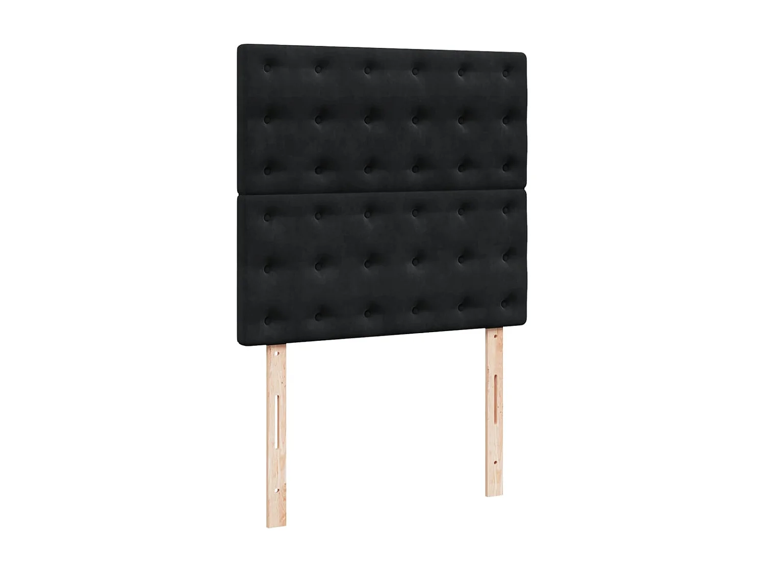 Boxspringbett mit Matratze Schwarz 100x200 cm Samt