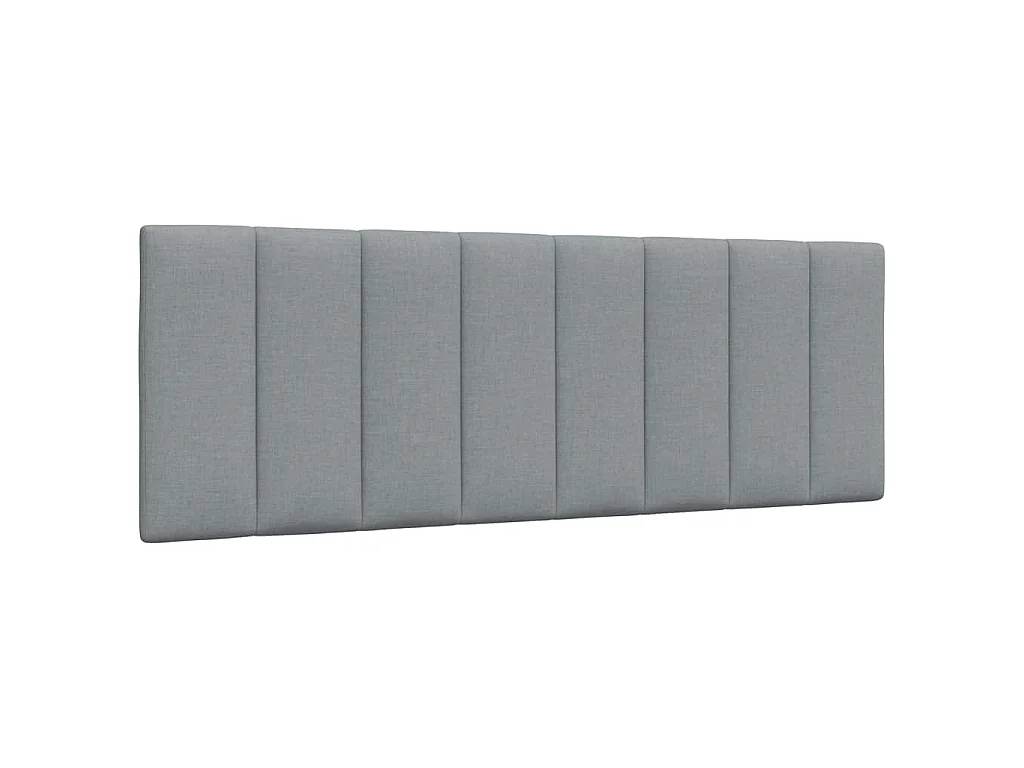Lit avec matelas Hanko gris clair 140x190 cm tissu