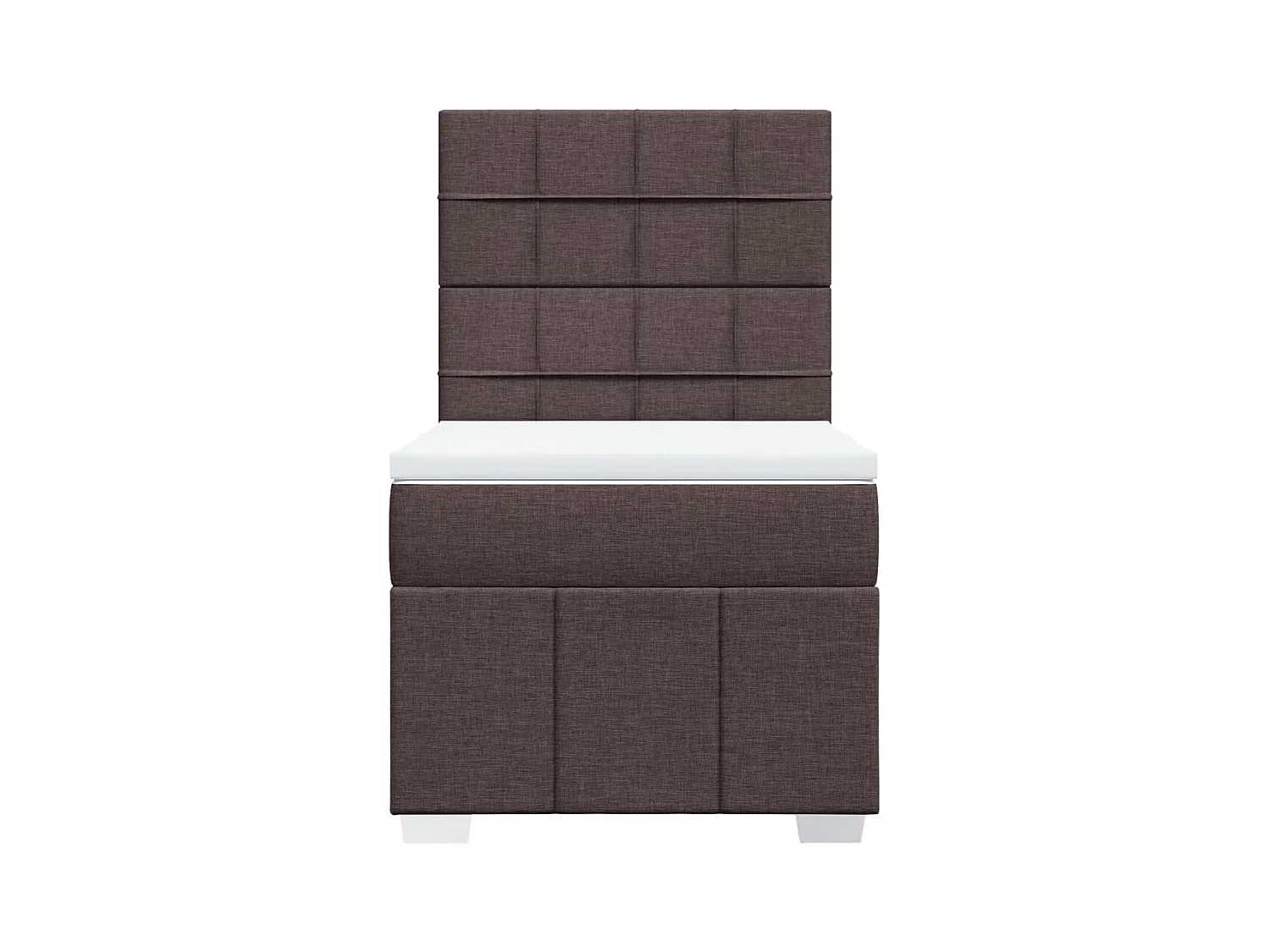 Sommier à lattes de lit avec matelas Marron foncé 90x200 cm