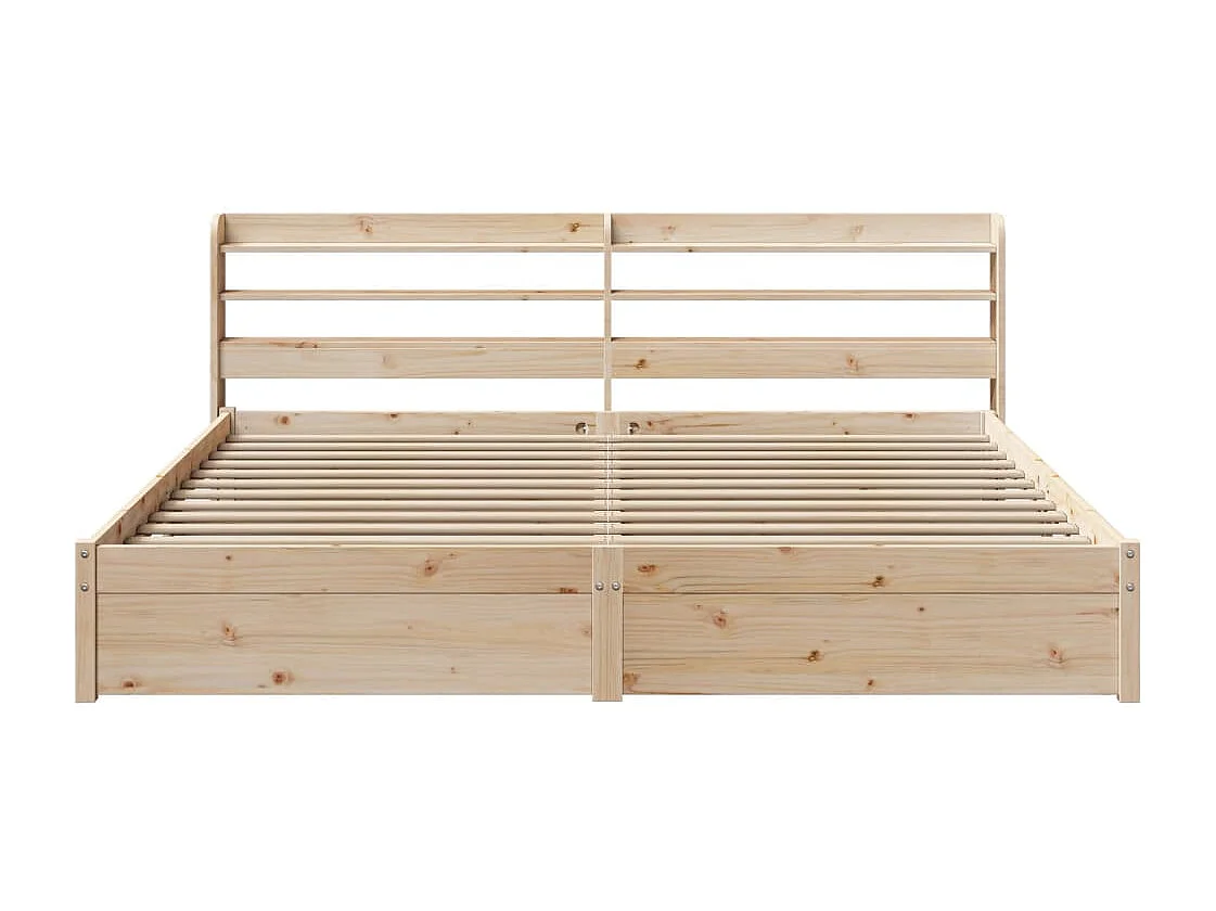 Bettgestell mit Kopfteil ohne Matratze 180x200 cm