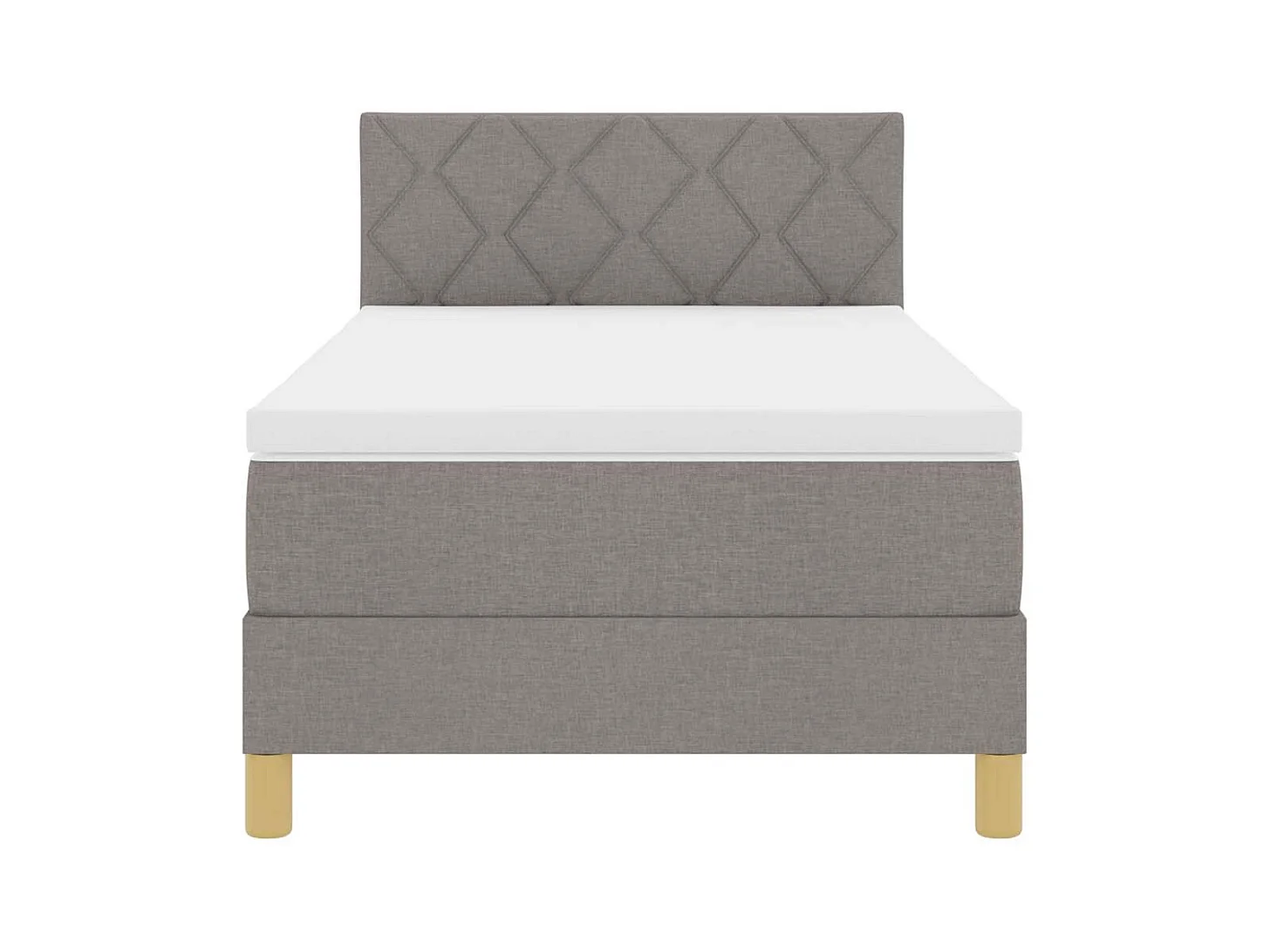 Boxspringbett mit Matratze mit Matratze Taupe 90 x 200 cm Stoff