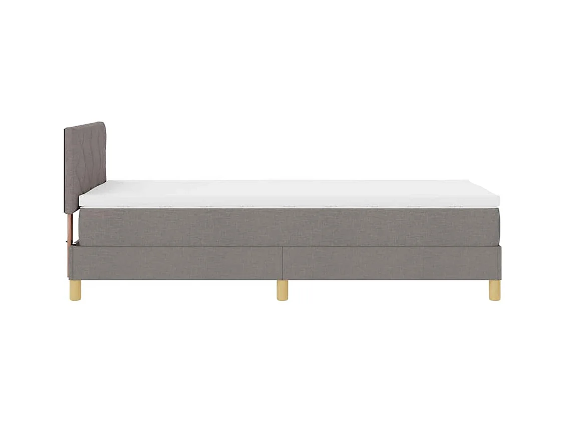 Boxspringbett mit Matratze mit Matratze Taupe 90 x 200 cm Stoff