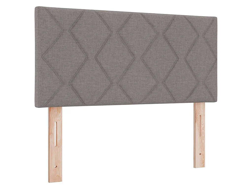 Boxspringbed met kussen met hoofdeinde Taupe 90 x 200 cm Stof