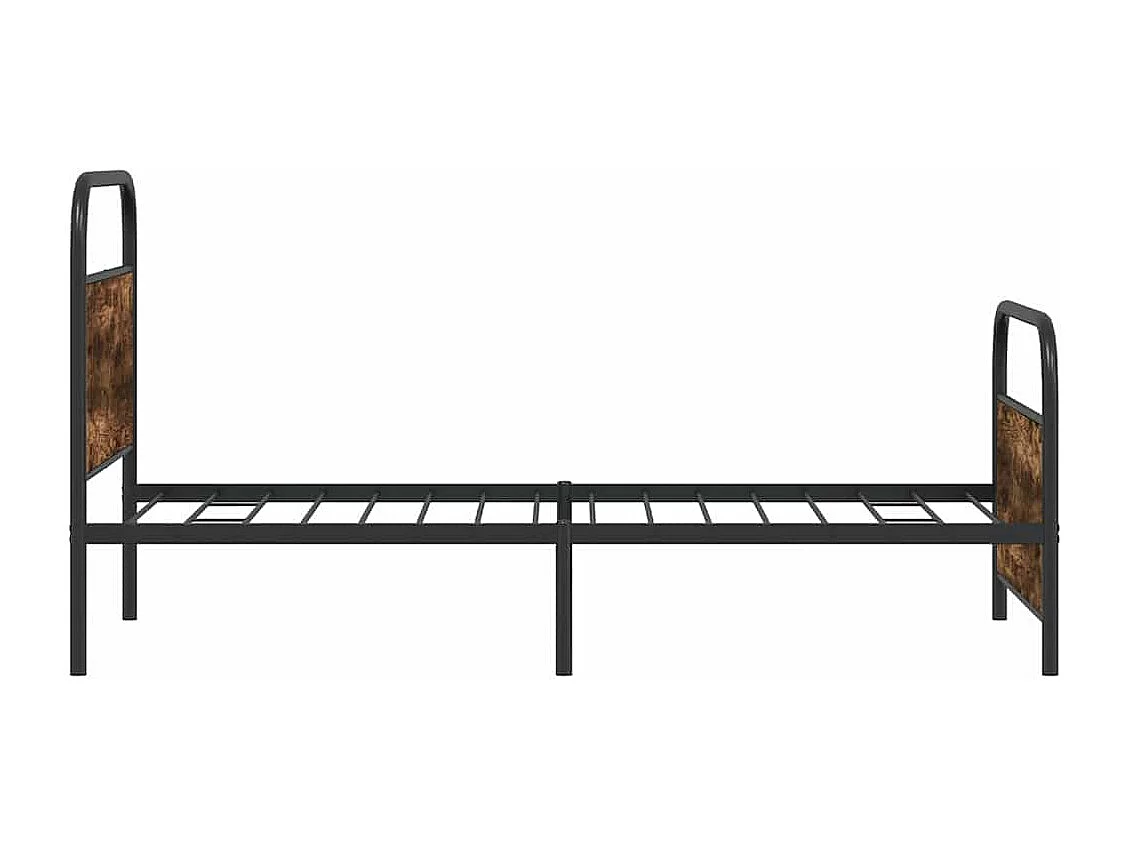 Bedframe zonder matras bewerkt hout gerookt eiken 100x190 cm