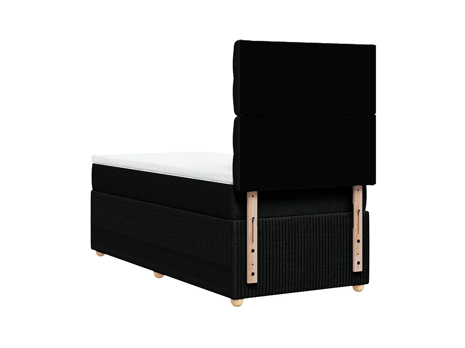 Boxspring met matras stof zwart 90x190 cm