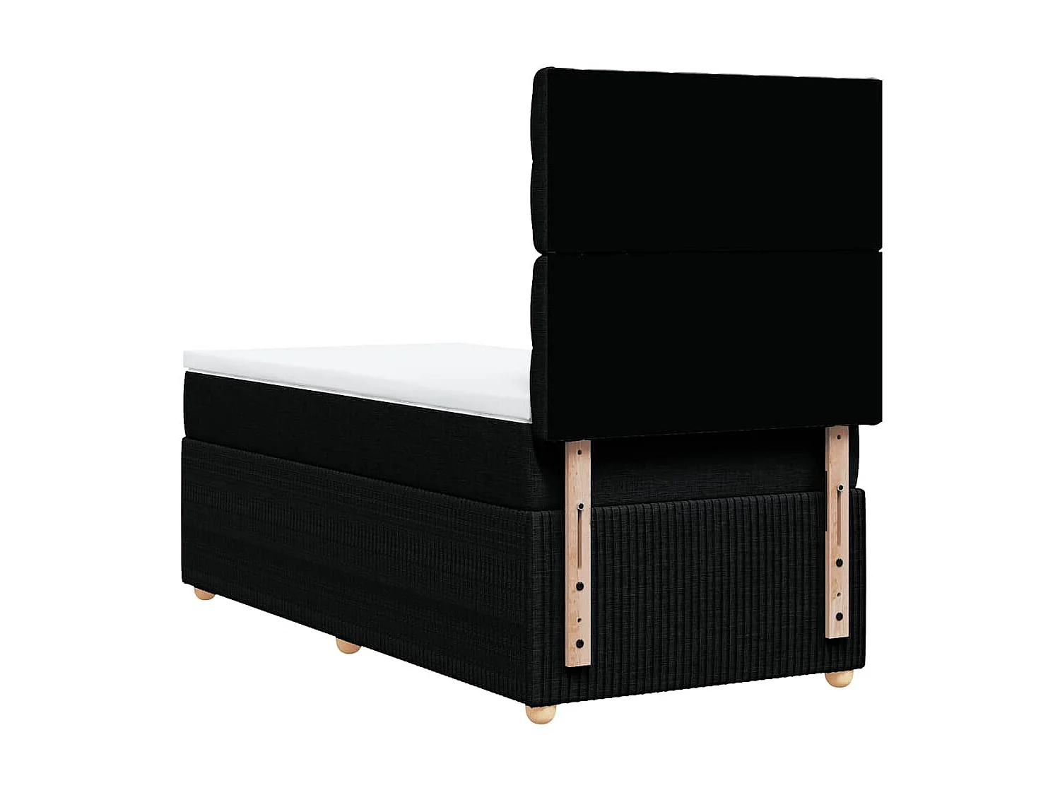 Boxspringbett mit Matratze Schwarz 90x190 cm Stoff