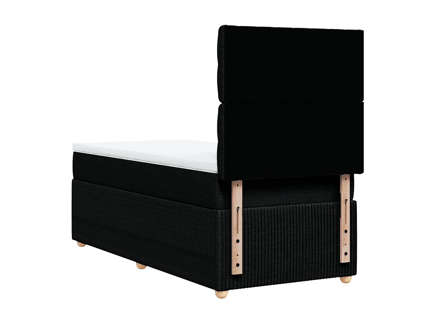 Boxspringbett mit Matratze Schwarz 90x190 cm Stoff