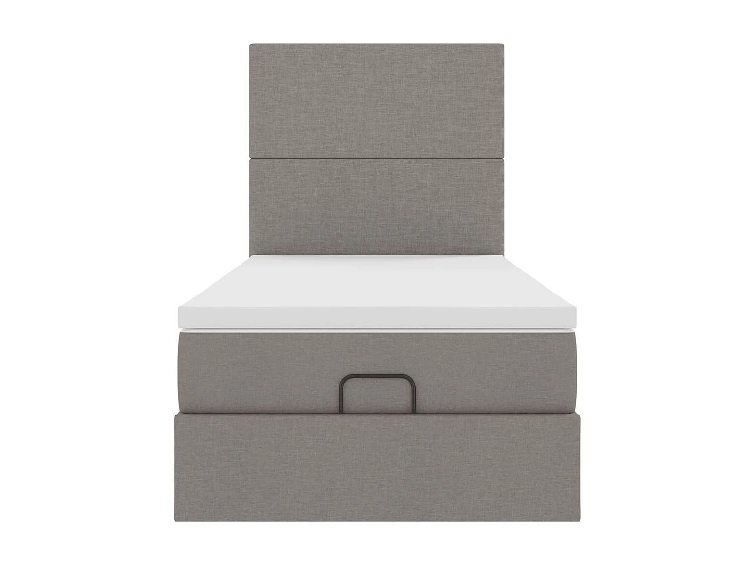 Ottoman bed met matras en LED's 100x200cm stof taupe