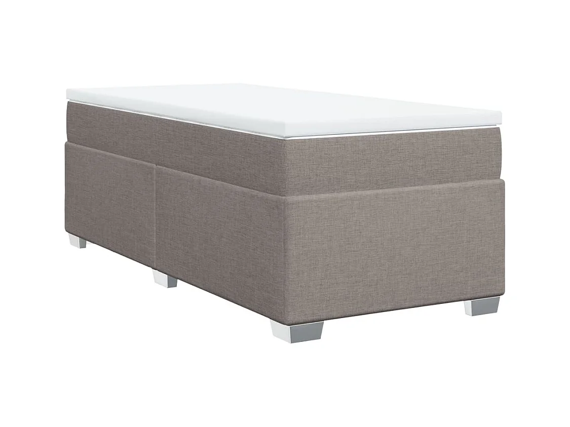 Boxspringbett mit Matratze Taupe 90x200 cm Stoff