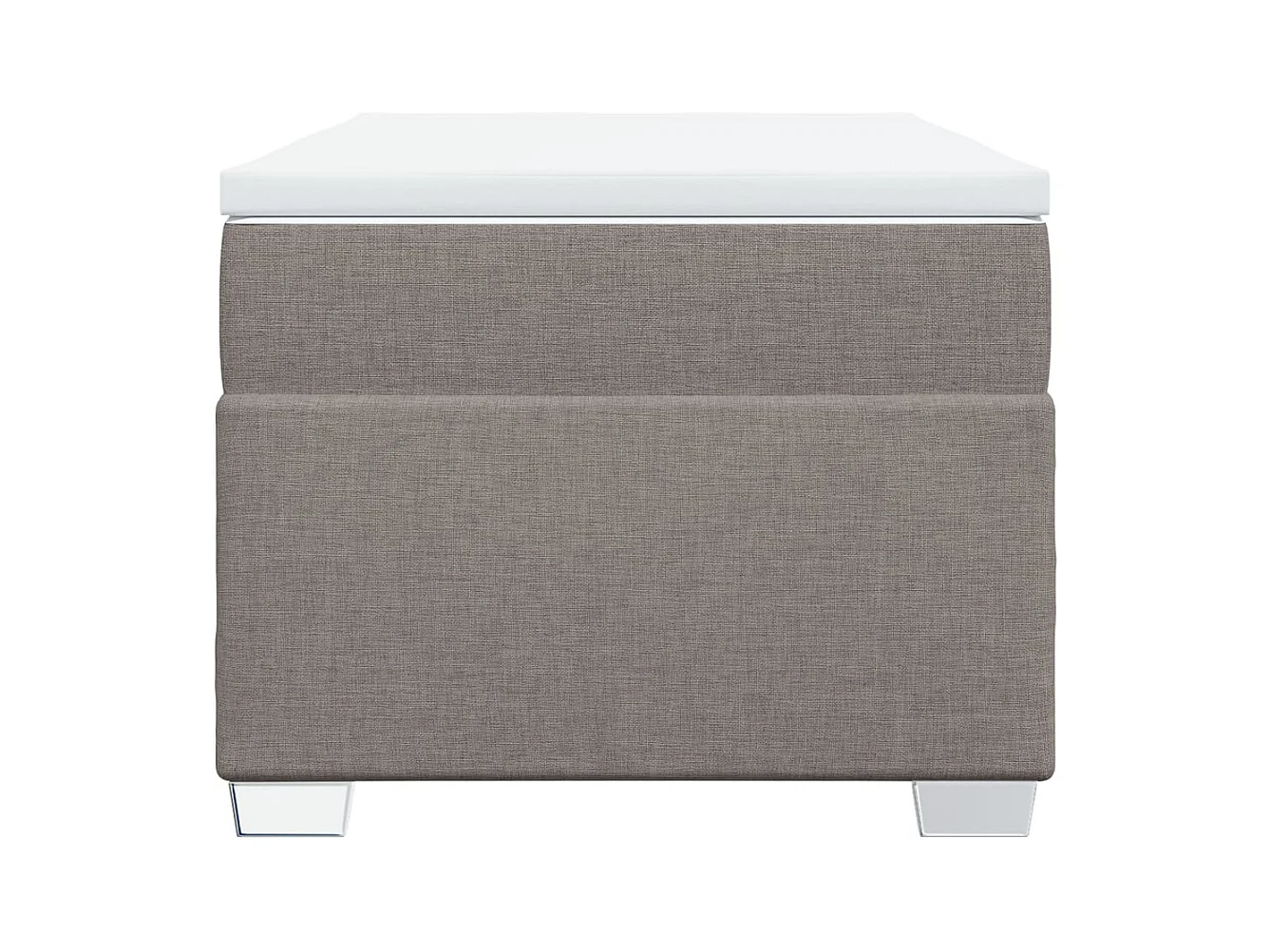 Boxspringbett mit Matratze Taupe 90x200 cm Stoff