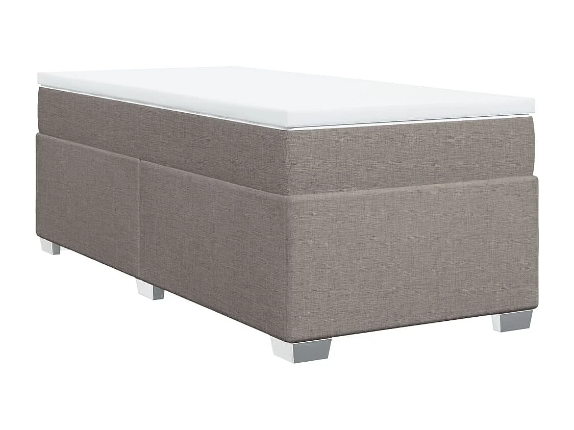 Sommier à lattes de lit avec matelas Taupe 90x200 cm Tissu