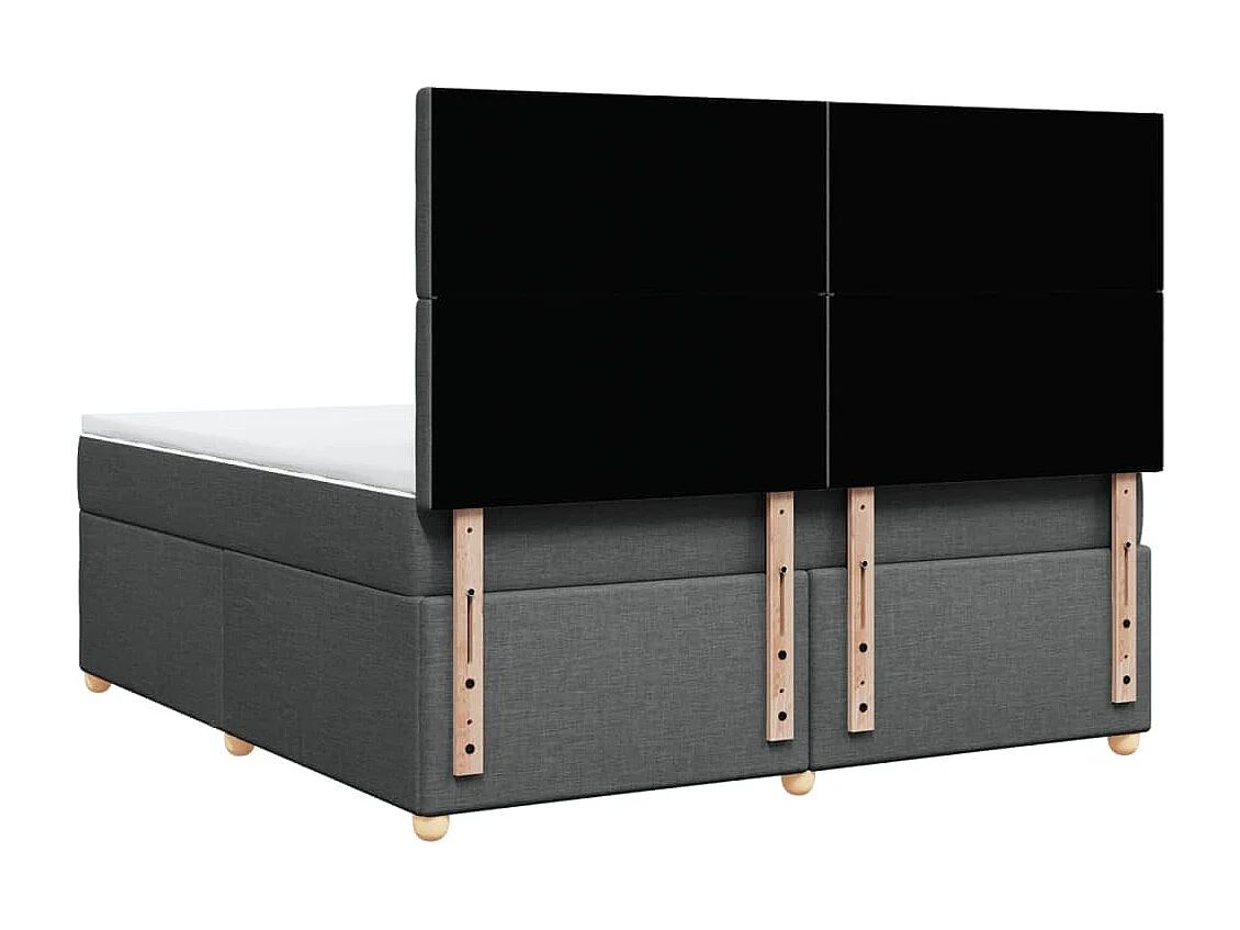 Boxspringbett mit Matratze Dunkelgrau 180x200 cm Stoff