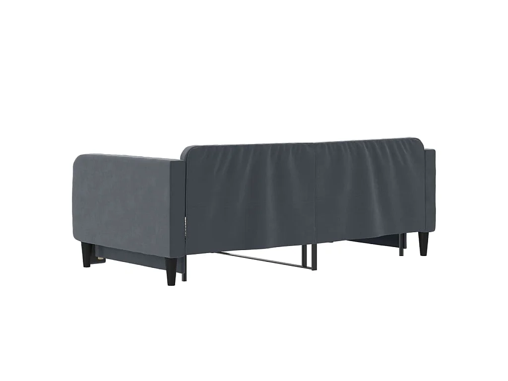 Sofá cama nido terciopelo gris oscuro 90x190 cm