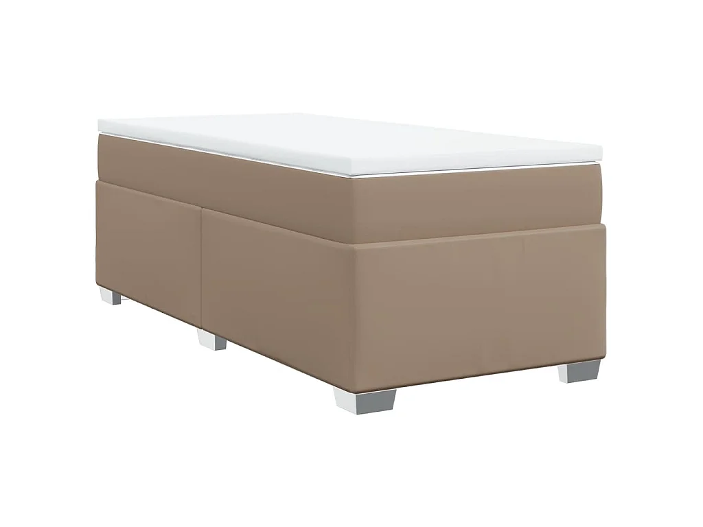 Giroletto a Molle con Materasso Cappuccino 100x200cm Similpelle