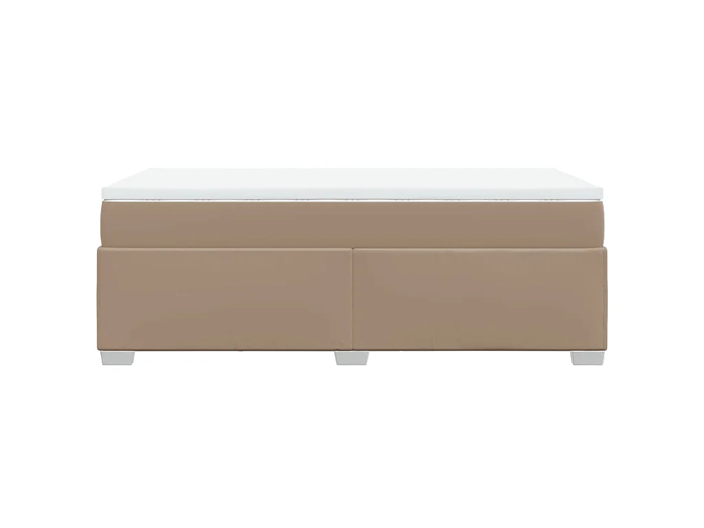 Giroletto a Molle con Materasso Cappuccino 100x200cm Similpelle