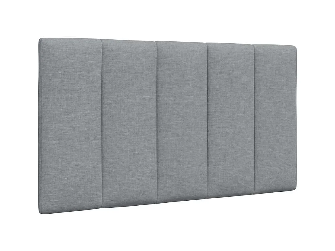 Cadre de lit sans matelas Hanko gris clair 90x200 cm tissu