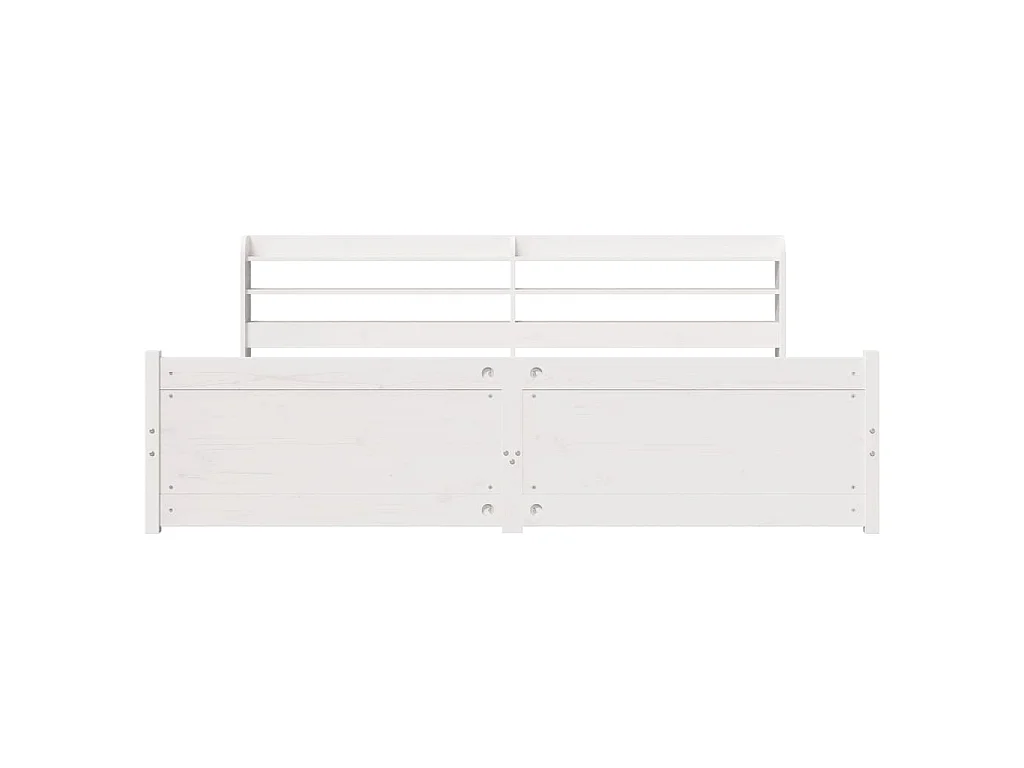 Bedframe met hoofdeinde zonder matras 180x200 cm wit