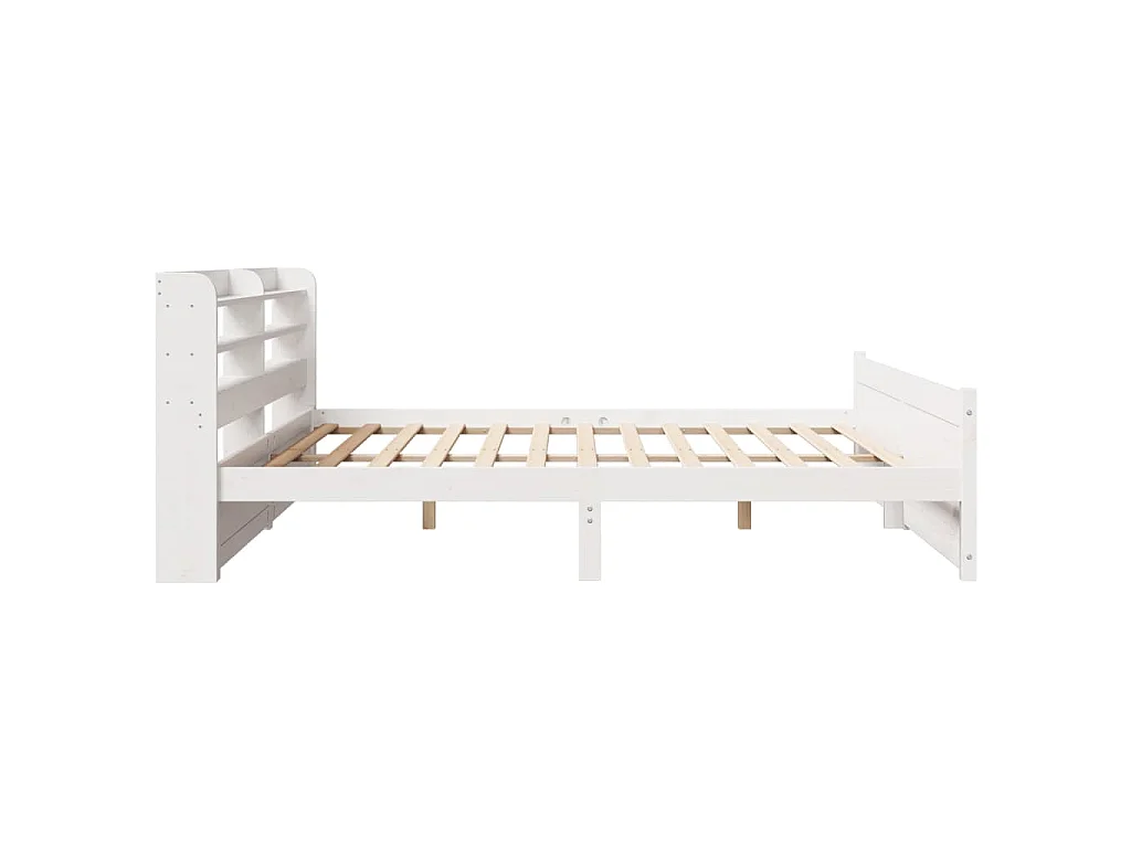 Bedframe met hoofdeinde zonder matras 180x200 cm wit