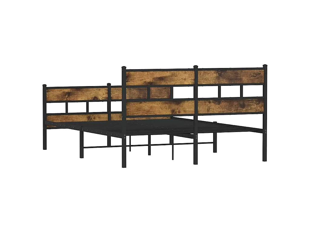 Giroletto senza Materaso in Metallo Rovere Fumo 140x190 cm