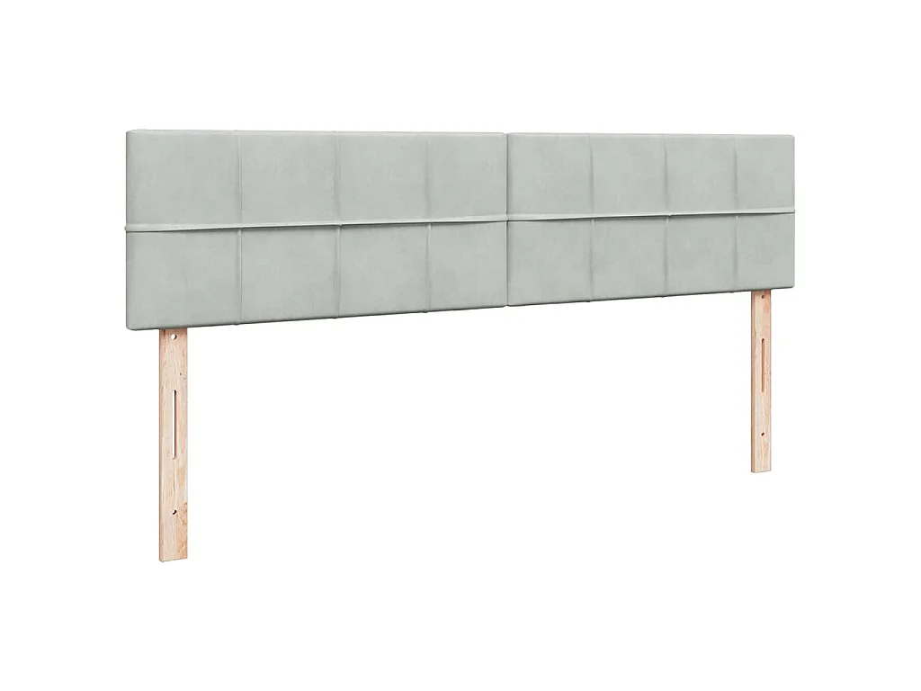 Cadre de lit ottoman avec matelas gris clair 180x200 cm velours