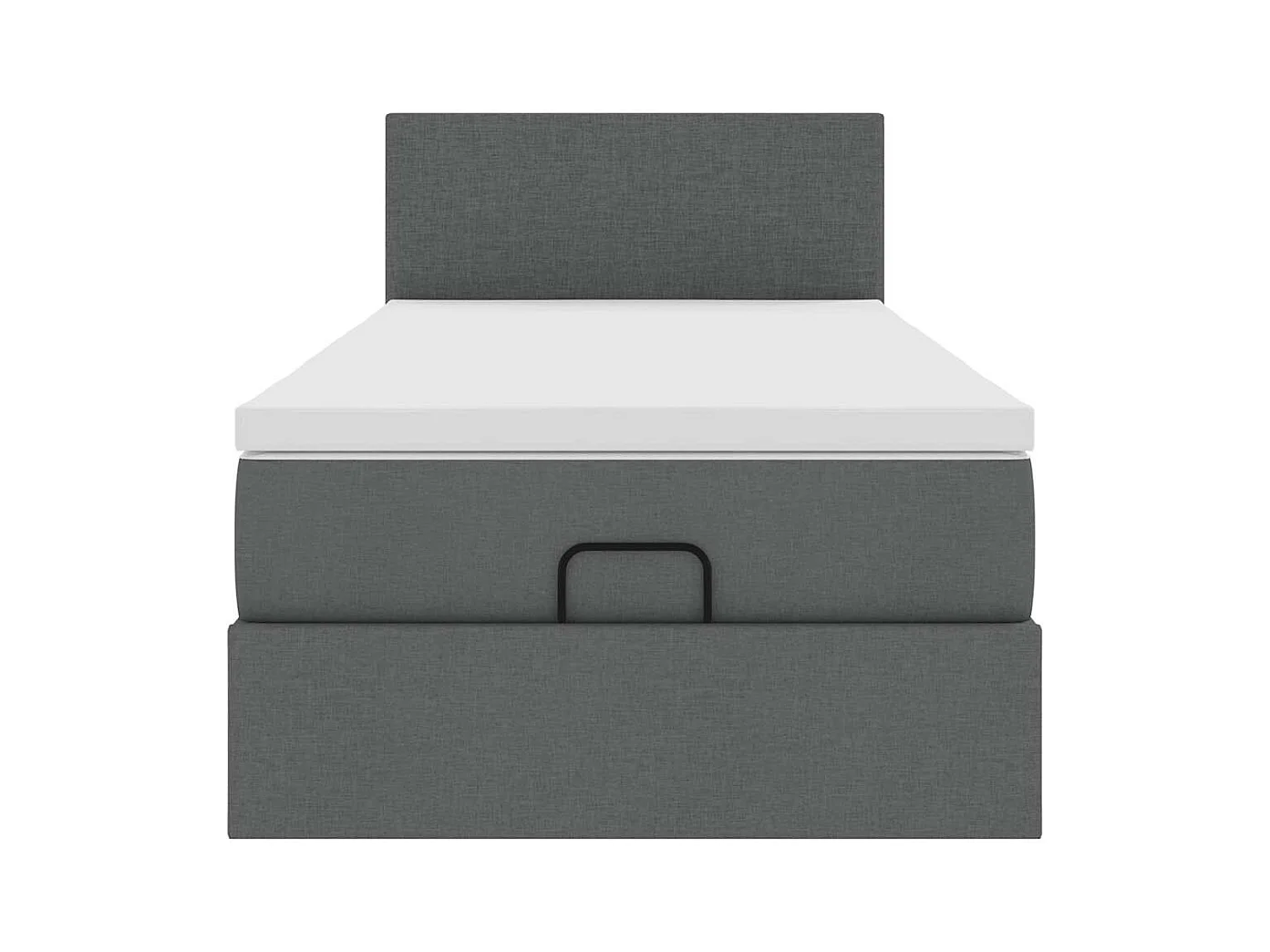 Struttura Letto Pouf con Materasso 100x200 cm in Tessuto