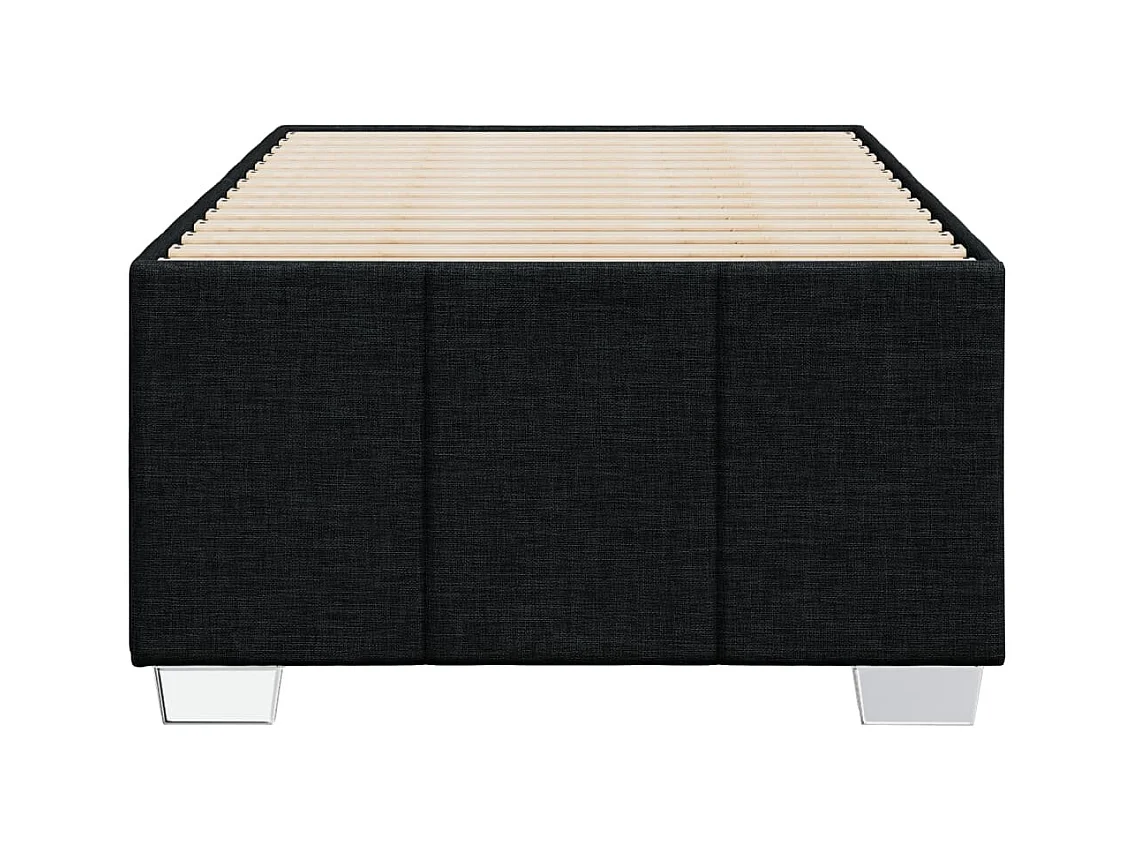 Cadre de lit sans matelas noir 90x200 cm tissu