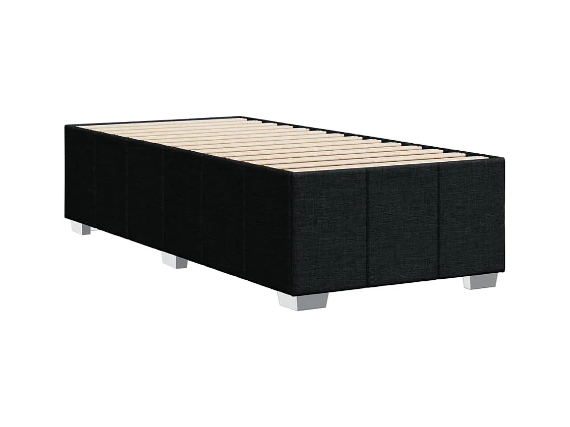 Cadre de lit sans matelas noir 90x200 cm tissu