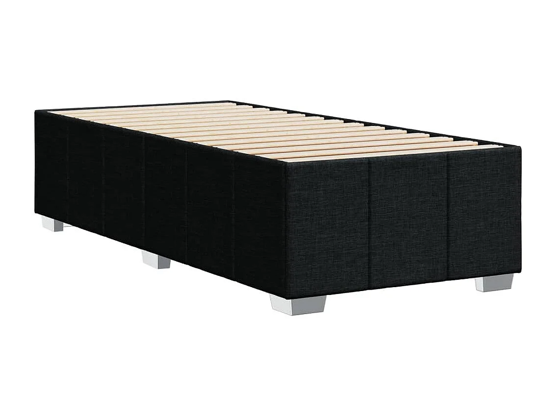Cadre de lit sans matelas noir 90x200 cm tissu