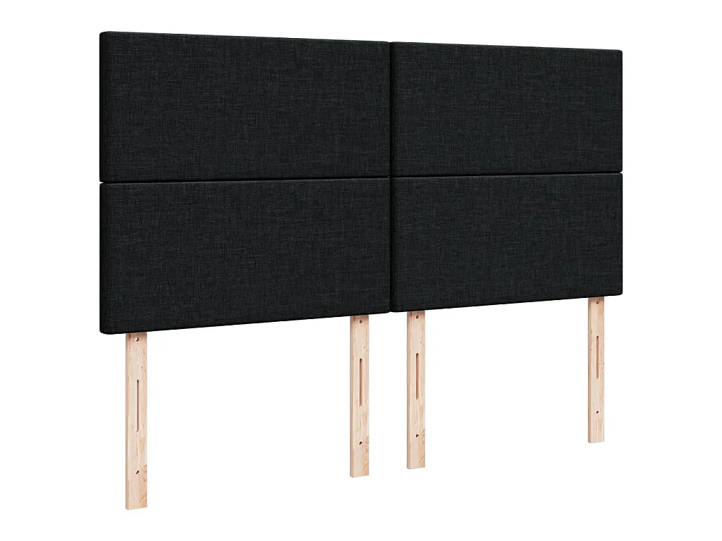Giroletto a Molle con Materasso Nero 180x200 cm in Tessuto