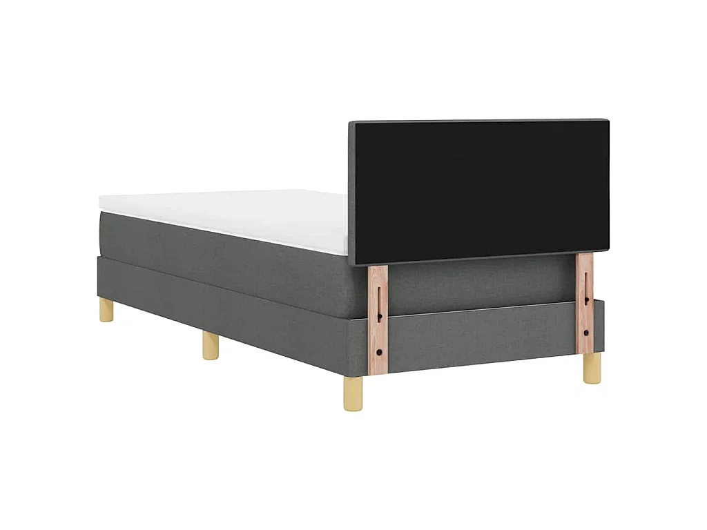 Boxspringbed met kussen Donkergrijs 90 x 200 cm Stof