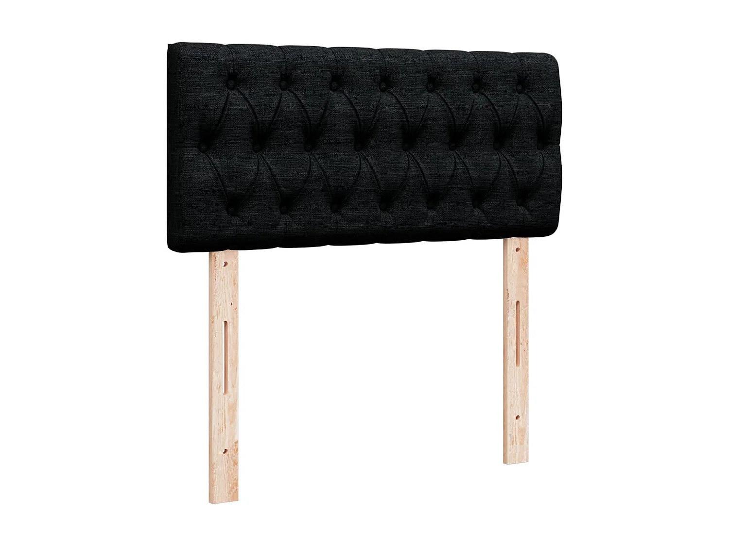 Cama box spring con colchón tela negro 90x200 cm