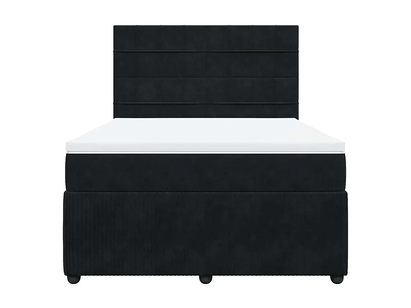 Boxspringbett mit Matratze Schwarz 140x200 cm Samt