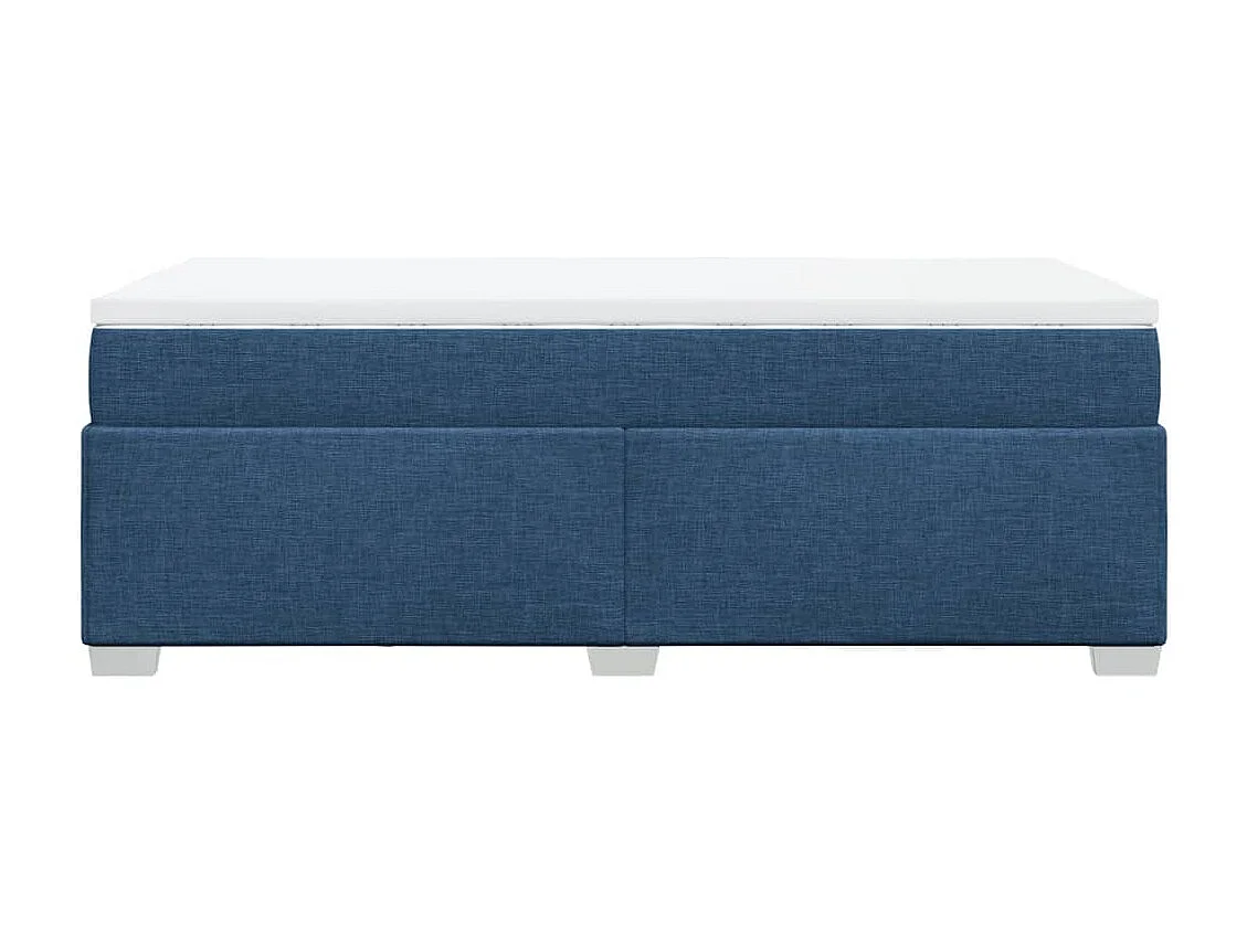 Boxspring met matras stof blauw 100x200 cm