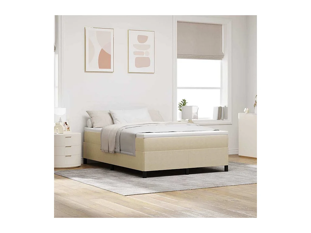 Cadre de lit Vert gris 140 x 190 cm Tissu en velours côtelé