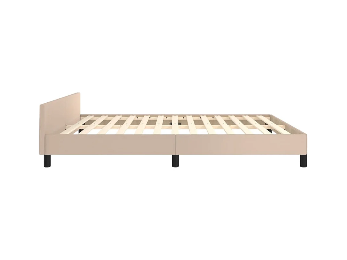 Cadre de lit sans matelas cappuccino 160x200 cm similicuir