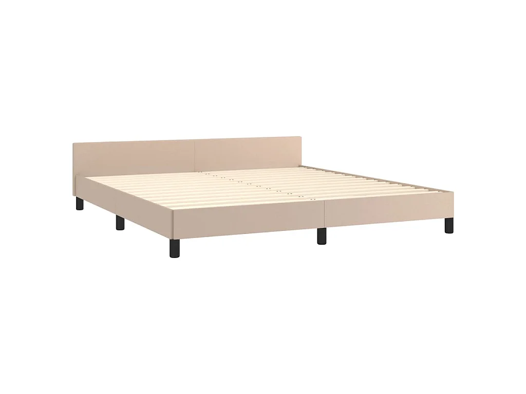 Cadre de lit sans matelas cappuccino 160x200 cm similicuir