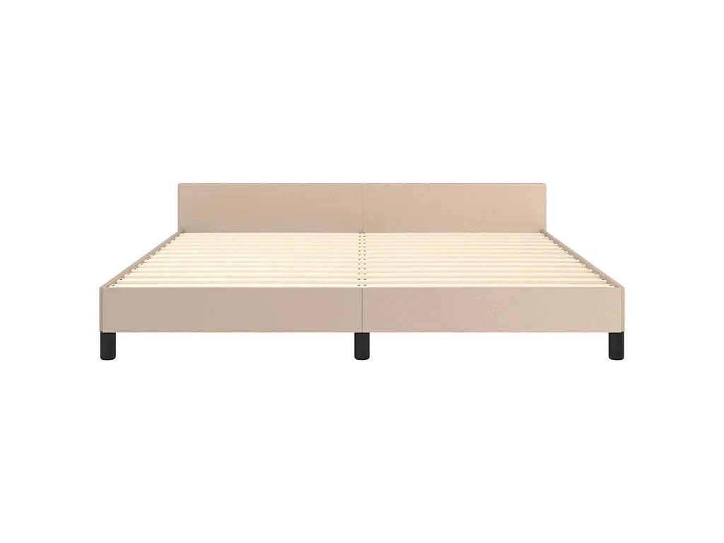Cadre de lit sans matelas cappuccino 160x200 cm similicuir