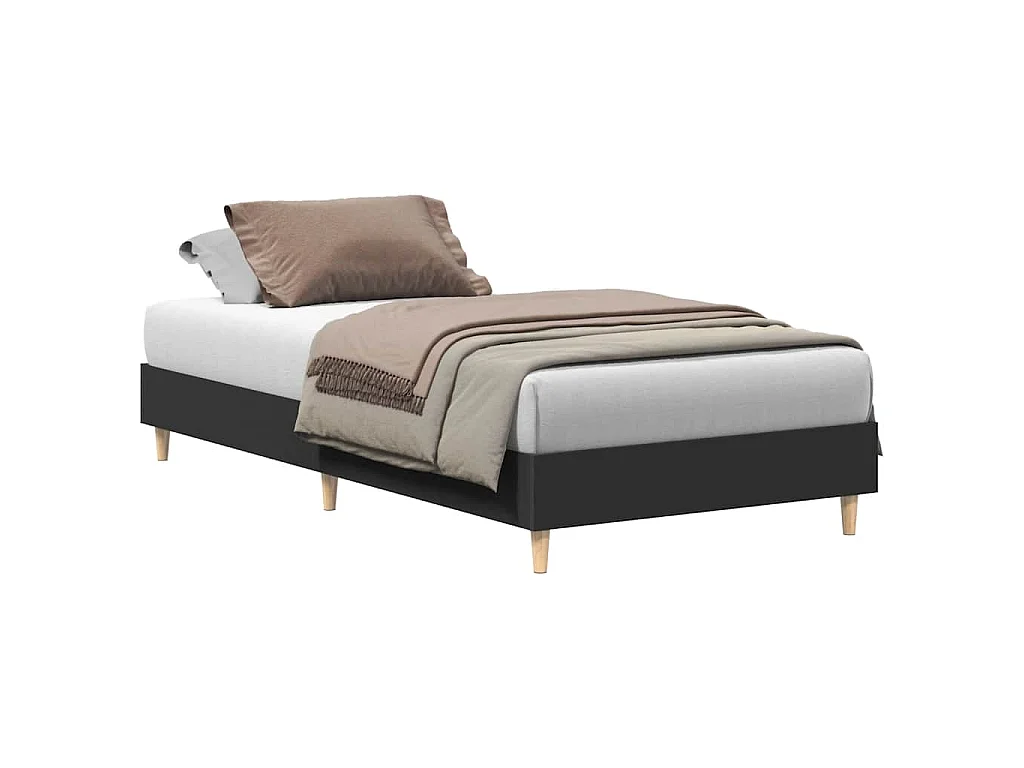 Bettgestell ohne Matratze Schwarz 90x190 cm Holzwerkstoff