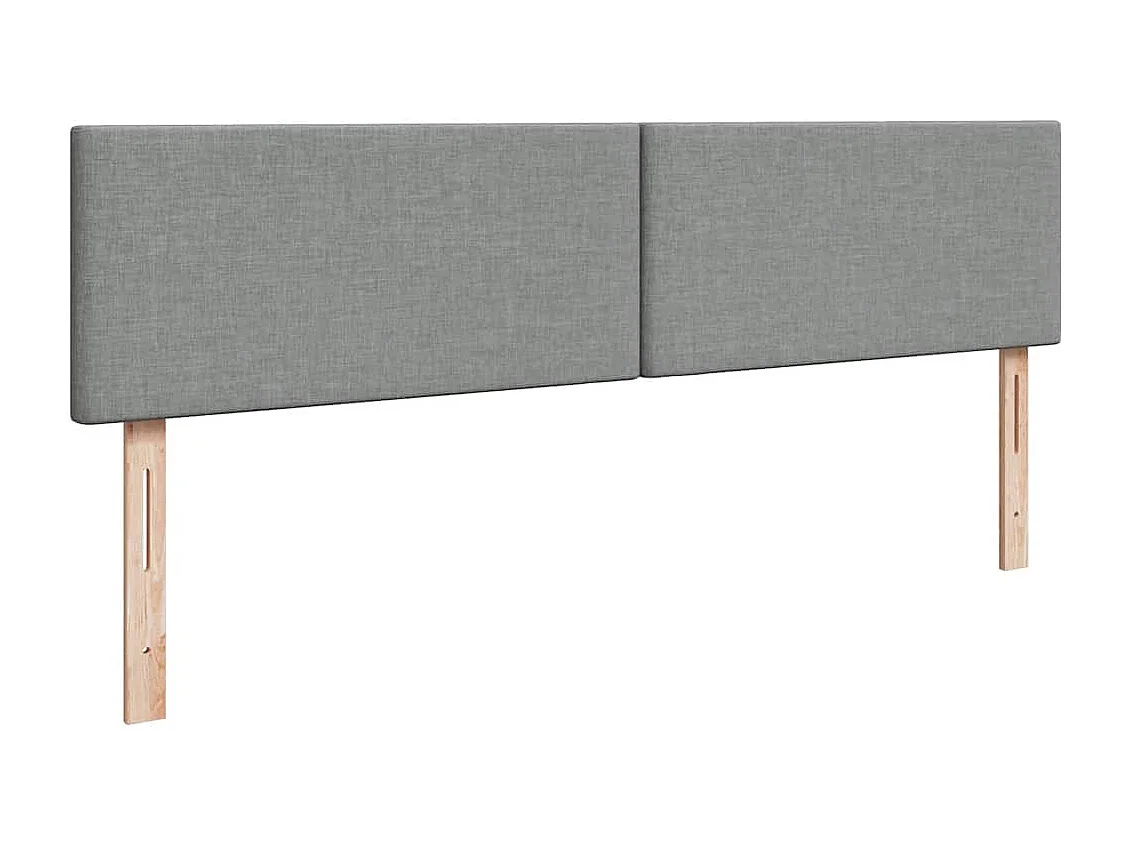 Cadre de lit ottoman et matelas gris clair 180x200 cm tissu
