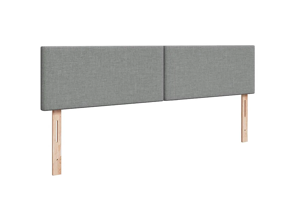 Cadre de lit ottoman et matelas gris clair 180x200 cm tissu