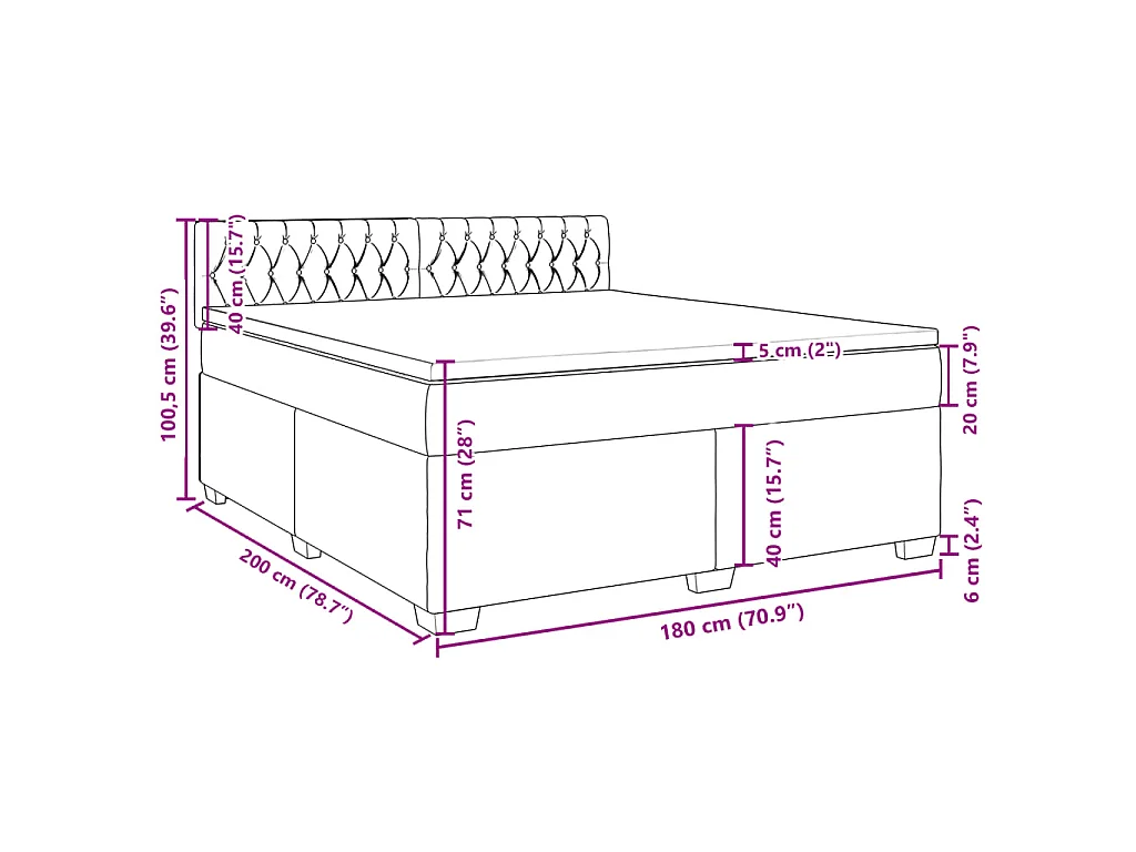 Boxspring met matras fluweel zwart 180x200 cm
