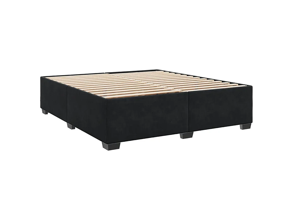 Boxspring met matras fluweel zwart 180x200 cm